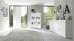 Home affaire Sideboard »Basic Breite 207 cm, Kommode 4 Türen, Anrichte,« Metallgriff, moderne Rahmenoptik, viel Stauraum, Farbauswahl