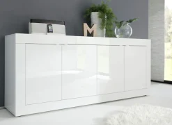 Home affaire Sideboard »Basic Breite 207 cm, Kommode 4 Türen, Anrichte,« Metallgriff, moderne Rahmenoptik, viel Stauraum, Farbauswahl