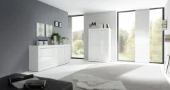 Home affaire Sideboard »Basic Breite 207 cm, Kommode 4 Türen, Anrichte,« Metallgriff, moderne Rahmenoptik, viel Stauraum, Farbauswahl