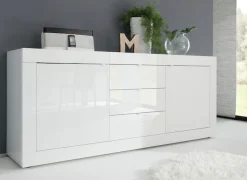 Home affaire Sideboard »Basic Breite 210 cm, Kommode 2 Türen, 3 Schubkästen, Anrichte,« Metallgriff, moderne Rahmenoptik, viel Stauraum, Farbauswahl