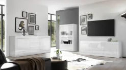 Home affaire Sideboard »Basic Breite 210 cm, Kommode 2 Türen, 3 Schubkästen, Anrichte,« Metallgriff, moderne Rahmenoptik, viel Stauraum, Farbauswahl