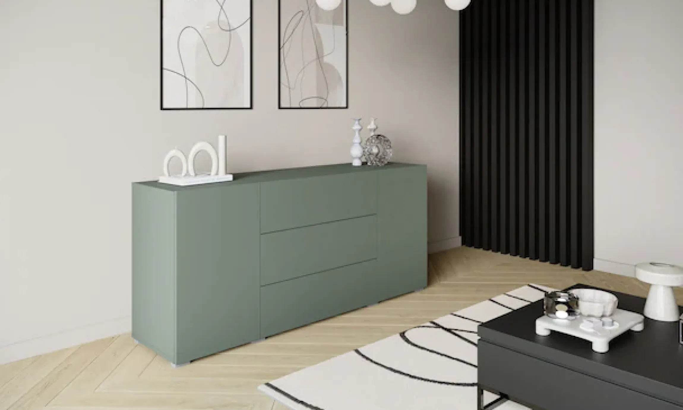 Home affaire Sideboard »BERLIN« Moderne grifflose Kommode Breite 150 cm, 4 Schubkästen/ 2 Türen