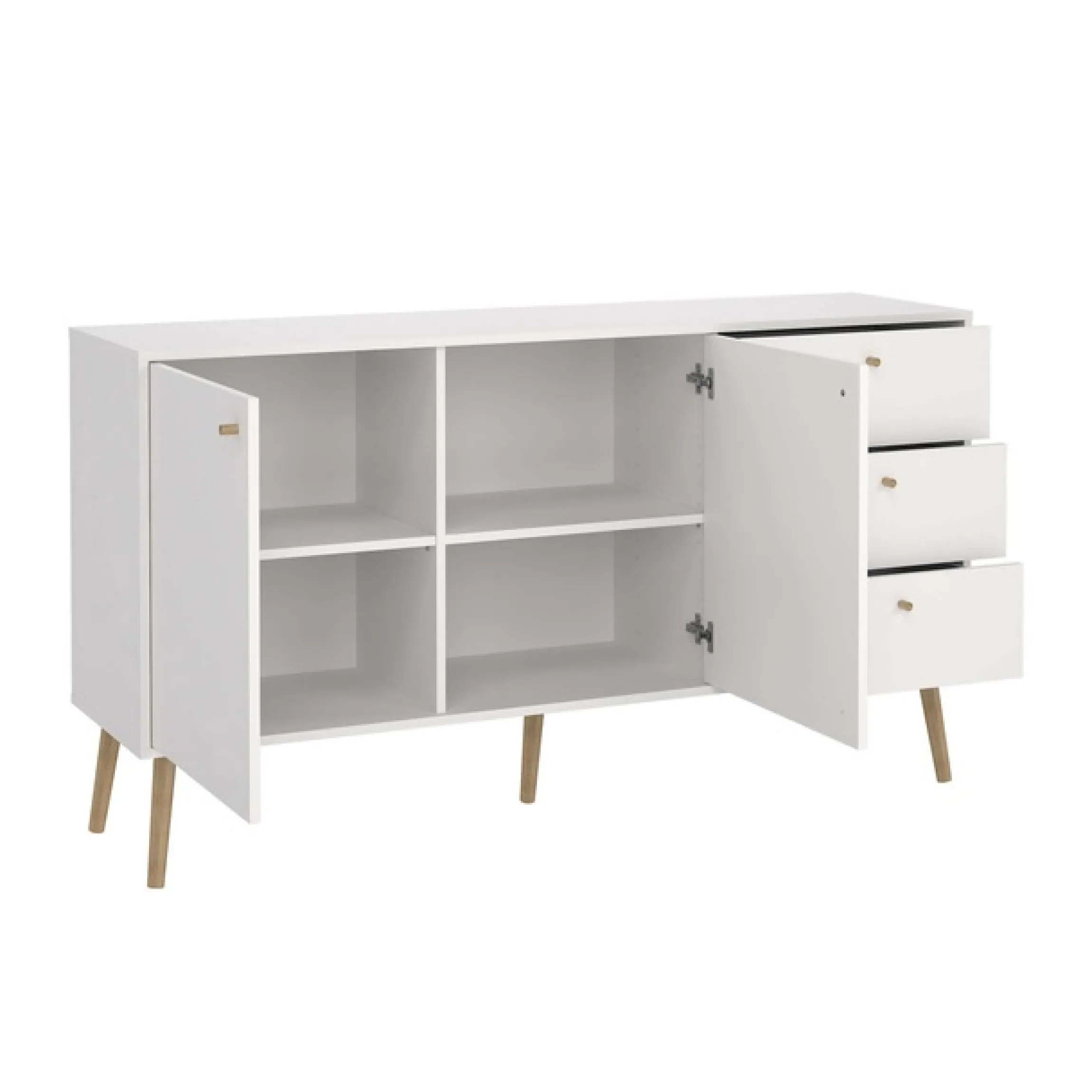 Home affaire Sideboard »Bodo, Aufbewahrung, Schubladenschrank, Sideboard,« Kommode mit 2 Türen, 3 Schubladen, Breite 147 cm