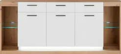 Home affaire Sideboard »Brixen, moderne Kommode, Stauraumelement in Eiche Evoke Dekor« Metallgriffe, ausreichend Stauraum, vielseitig einsetzbar