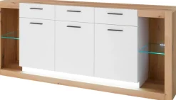 Home affaire Sideboard »Brixen, moderne Kommode, Stauraumelement in Eiche Evoke Dekor« Metallgriffe, ausreichend Stauraum, vielseitig einsetzbar
