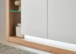 Home affaire Sideboard »Brixen, moderne Kommode, Stauraumelement in Eiche Evoke Dekor« Metallgriffe, ausreichend Stauraum, vielseitig einsetzbar