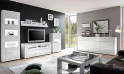 Home affaire Sideboard »Carat« Breite 217 cm, wird mit zwei Leisten angeliefert, 1 x grau, 1 x weiss