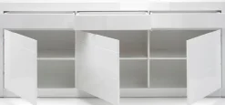 Home affaire Sideboard »Carat« Breite 217 cm, wird mit zwei Leisten angeliefert, 1 x grau, 1 x weiss