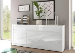 Home affaire Sideboard »Carat« Breite 217 cm, wird mit zwei Leisten angeliefert, 1 x grau, 1 x weiss