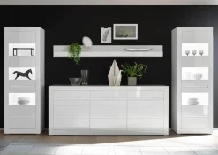 Home affaire Sideboard »Carat« Breite 217 cm, wird mit zwei Leisten angeliefert, 1 x grau, 1 x weiss