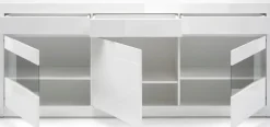 Home affaire Sideboard »Carat« Breite 217 cm, wird mit zwei Leisten angeliefert, 1 x grau, 1 x weiss