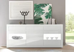 Home affaire Sideboard »Carat« Breite 217 cm, wird mit zwei Leisten angeliefert, 1 x grau, 1 x weiss