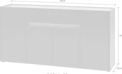 Home affaire Sideboard »City/Giron« Breite ca. 170 cm