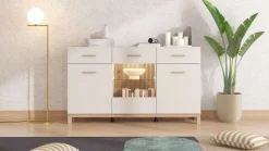 Home affaire Sideboard »Essex, Kommode, Kombikommode, Anrichte, Schrank« Modernes Sideboard: Kaschmir-Dekor, 3 Türen & 2 Schubladen
