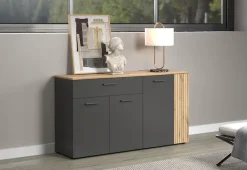 Home affaire Sideboard »Estepona« 1 Stk. tlg. Kommode, Akustikpaneel-Look; Breite 150 cm