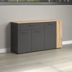 Home affaire Sideboard »Estepona« 1 Stk. tlg. Kommode, Akustikpaneel-Look; Breite 150 cm