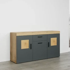 Home affaire Sideboard »Ghent« Packung, 1 Stk. tlg. Sideboard mit 3 Türen & 1 Schublade - (B/T/H) 160/42/86 cm