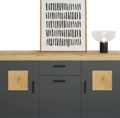 Home affaire Sideboard »Ghent« Packung, 1 Stk. tlg. Sideboard mit 3 Türen & 1 Schublade - (B/T/H) 160/42/86 cm