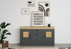Home affaire Sideboard »Ghent« Packung, 1 Stk. tlg. Sideboard mit 3 Türen & 1 Schublade - (B/T/H) 160/42/86 cm