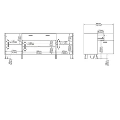 Home affaire Sideboard »Ikast, Stauraum, Schubladenschrank, Aufbewahrung« Breite 196 cm, 4 Türen, 2 Schubladen, Höhe 73 cm