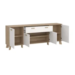 Home affaire Sideboard »Ikast, Stauraum, Schubladenschrank, Aufbewahrung« Breite 196 cm, 4 Türen, 2 Schubladen, Höhe 73 cm