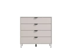 Home affaire Sideboard »Lucca Schubkastenkommde, Farbe: Cashmere, 93x40x90,5cm« 4 Schubladen mit Glasfront, FSC®-zertifizierter Holzwerkstoff