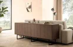 Home affaire Sideboard »Lund, moderner Schrank, Kommode mit Kufengestell« optisch dünner Oberboden, hochwertige Optik, ausreichend Stauraum