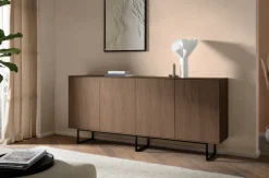 Home affaire Sideboard »Lund, moderner Schrank, Kommode mit Kufengestell« optisch dünner Oberboden, hochwertige Optik, ausreichend Stauraum