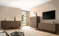 Home affaire Sideboard »Lund, moderner Schrank, Kommode mit Kufengestell« optisch dünner Oberboden, hochwertige Optik, ausreichend Stauraum