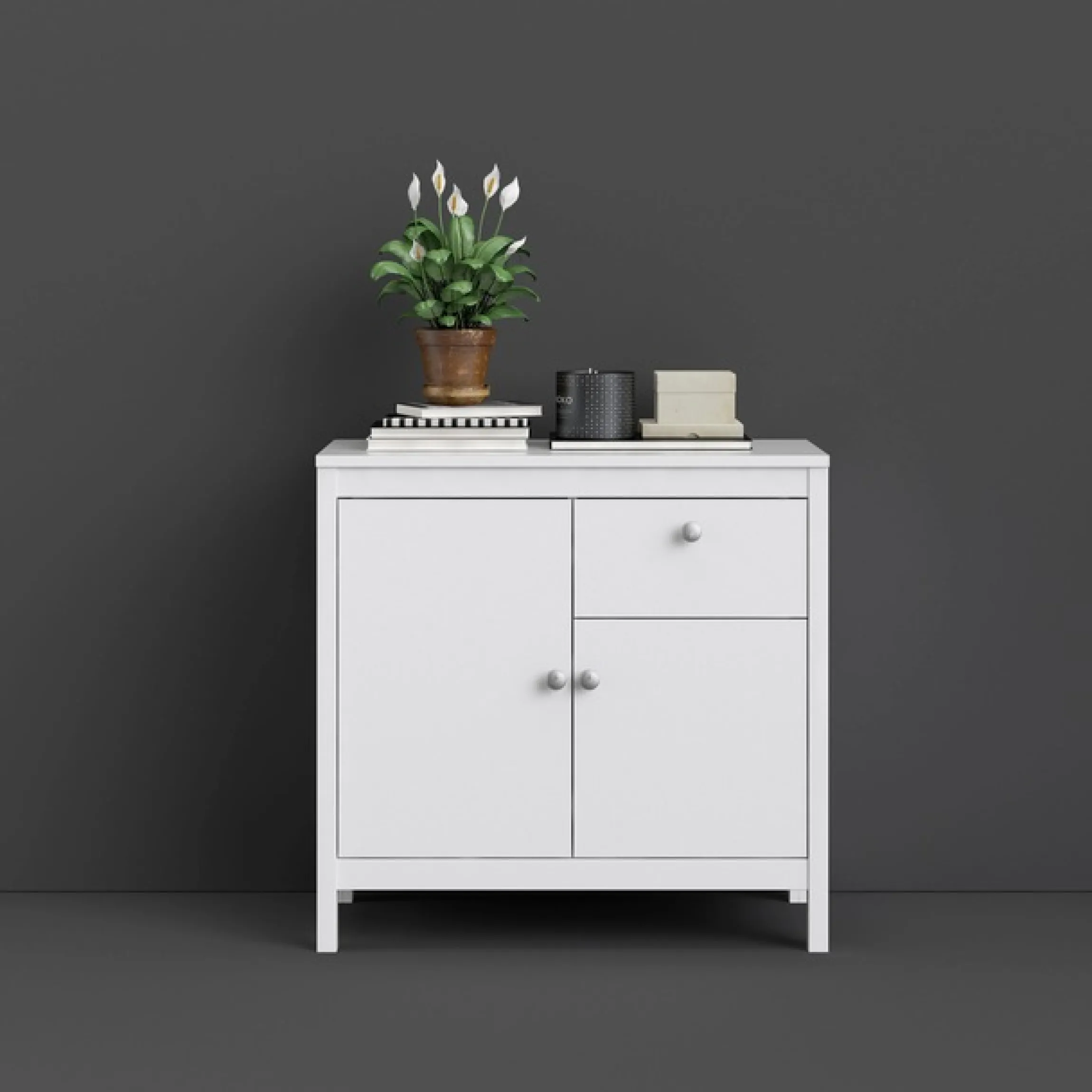 Home affaire Sideboard »Madrid, Aufbewahrung, Schubladenschrank, Sideboard,« mit 2 Türen und 2 Schublade, Breite 82 cm, Höhe 80 cm