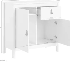 Home affaire Sideboard »Madrid, Aufbewahrung, Schubladenschrank, Sideboard,« mit 2 Türen und 2 Schublade, Breite 82 cm, Höhe 80 cm
