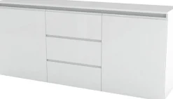 Home affaire Sideboard »Magic, Kommode, Schrank, Stauraumschrank« mit 2 Türen und 3 Schubkästen Hochglanz lackiert (B/T/H) 180x40x81 cm