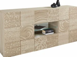Home affaire Sideboard »Miro« Breite 181 cm mit dekorativem Siebdruck
