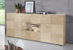 Home affaire Sideboard »Miro« Breite 181 cm mit dekorativem Siebdruck