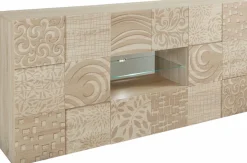 Home affaire Sideboard »Miro« Breite 181 cm mit dekorativem Siebdruck