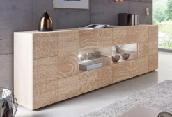 Home affaire Sideboard »Miro« Breite 241 cm mit dekorativem Siebdruck