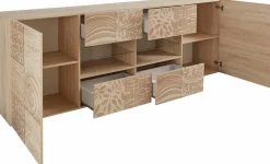 Home affaire Sideboard »Miro« Breite 241 cm mit dekorativem Siebdruck