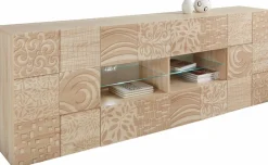 Home affaire Sideboard »Miro« Breite 241 cm mit dekorativem Siebdruck