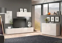 Home affaire Sideboard »MISTER, Sideboard,Kommode, Anrichte,mit 4 geräumigen Fächern« Kommode, komplett Hochglanz lackiert, Breite 135cm