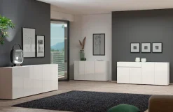 Home affaire Sideboard »MISTER, Sideboard,Kommode, Anrichte,mit 4 geräumigen Fächern« Kommode, komplett Hochglanz lackiert, Breite 135cm