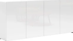 Home affaire Sideboard »MISTER- Sideboard, Anrichte, Kommode, Made in Italy, 4 Fächer« Kommode mit 4 Türen, komplett Hochglanz lackiert, Breite 180cm