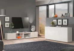 Home affaire Sideboard »MISTER- Sideboard, Anrichte, Kommode, Made in Italy, 4 Fächer« Kommode mit 4 Türen, komplett Hochglanz lackiert, Breite 180cm