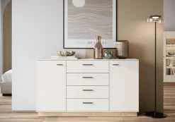 Home affaire Sideboard modernses Sideboard, Breite ca.155 cm, 2 Türen und 4 Schubkasten