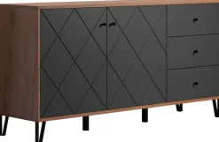 Home affaire Sideboard »Molveno« 1 Stk. tlg. Sideboard, 2 Türen, 3 Schubkasten & Soft-Close - (B/T/H) 183/40/76 cm