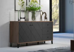 Home affaire Sideboard »Molveno« 1 Stk. tlg. Sideboard, 2 Türen, 3 Schubkasten & Soft-Close - (B/T/H) 183/40/76 cm