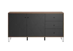 Home affaire Sideboard »Molveno« 1 Stk. tlg. Sideboard, 2 Türen, 3 Schubkasten & Soft-Close - (B/T/H) 183/40/76 cm