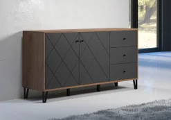 Home affaire Sideboard »Molveno« 1 Stk. tlg. Sideboard, 2 Türen, 3 Schubkasten & Soft-Close - (B/T/H) 183/40/76 cm