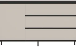 Home affaire Sideboard »NORT, Breite: 136cm, mit Metall Stabfuß, 1 Tür, 3 Schubkästen« Anrichte, Kommode, Schrank, Board, Higboard