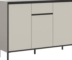 Home affaire Sideboard »NORT, Höhe: 101cm, mit Metall Stabfuß, 3 Türen, 1 Schubkasten« Anrichte, Kommode, Schrank, Board, Higboard