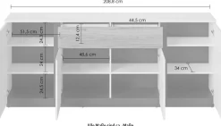 Home affaire Sideboard »Novena« Breite 209 cm